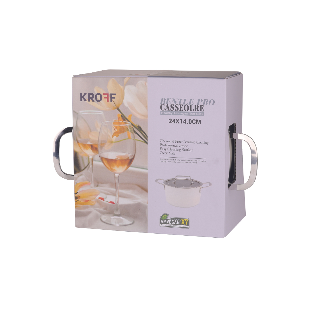 قدر سيراميك لون بيجي24X14 سم - CERAMIC CASSEROLE W/LID 24X14CM