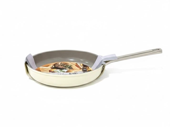 مقلاة سيراميك لون بيجي 20X4.5 سم - CERAMIC OPEN FRY PAN 20X4.5CM