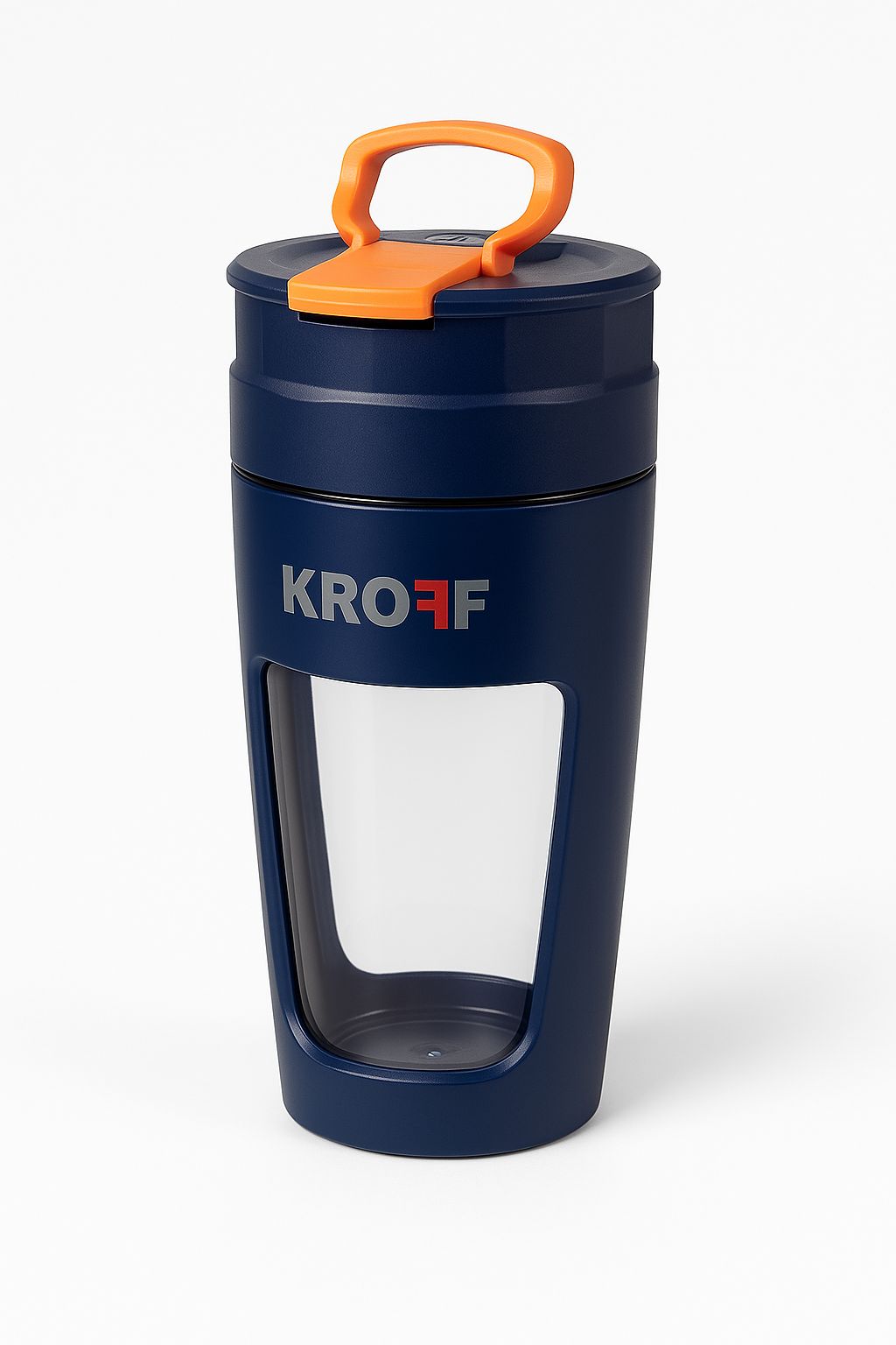 خلاط محمول ازرق داكن 550 مل - Portable blender shaker navy blue 550ml