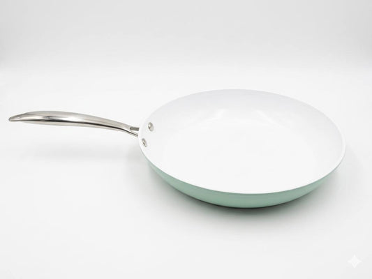 [EME25-0128] OPEN FRY PAN 28 - مقلاة سيراميك كروف لون اخضر قياس 28 سم