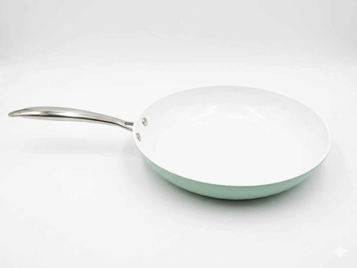 [EME25-0126] OPEN FRY PAN 26 - مقلاة سيراميك كروف لون اخضر قياس 26 سم