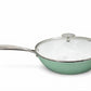 [EME25-0228L] DEEP FRY PAN 28 - مقلاة سيراميك كروف اخضر عميقةمع غطاء قياس 28 سم