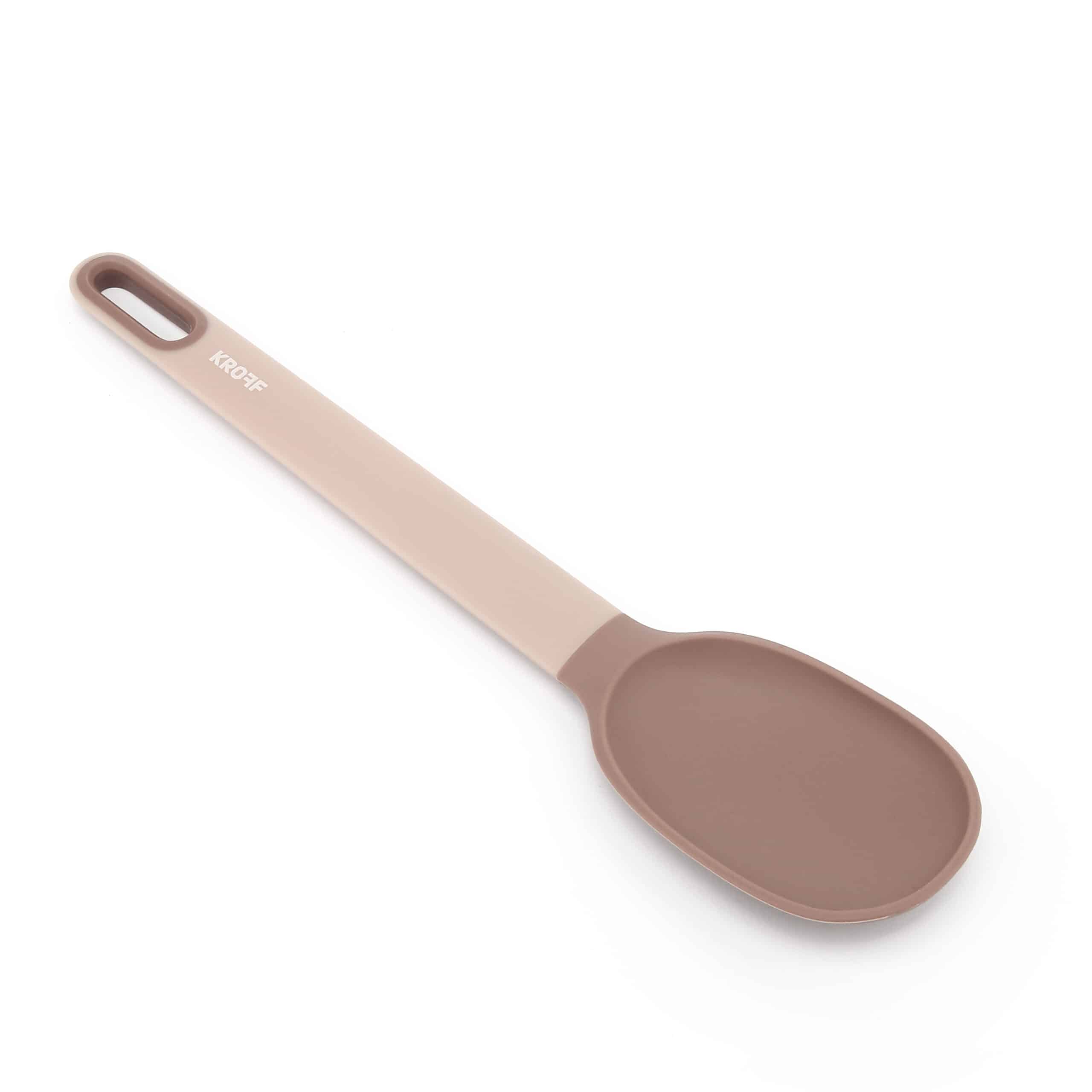 ملعقه سيليكون بيضوي يده بلاستك - SILICONE SPOON