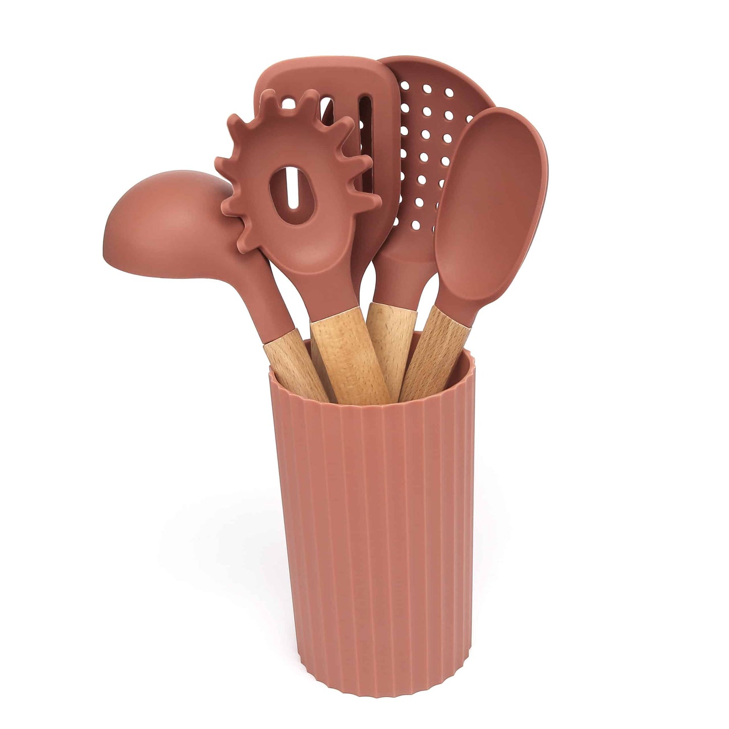 سيت ادوات ملاعق الطبخ مع حامله - S/5 KITCHEN UTENSILS WITH STAND