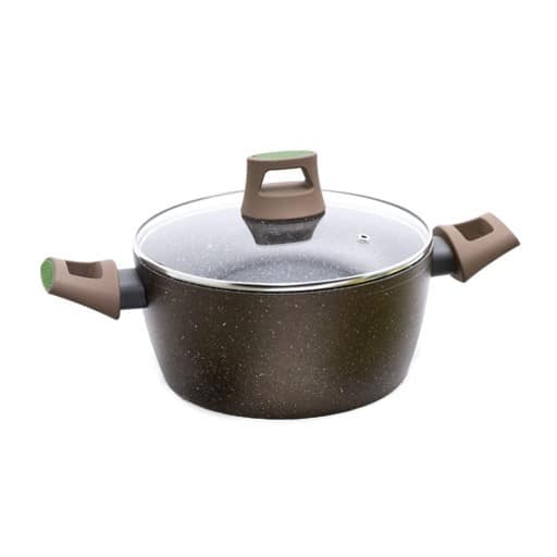 قدر جوزي غامق مع غطاء 26 سم Casserole 26 Cm