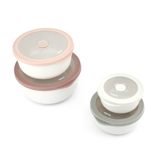 حافظات طعام وردي 4 قطع S\4 food container