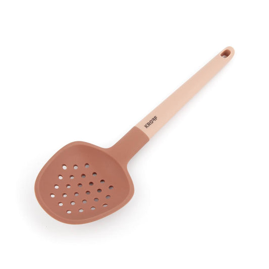 Silicone skimmer-ملعقة تقليب مثقبة وردي